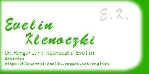 evelin klenoczki business card